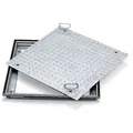 Zarges Aluminium Schachtabdeckung mit verzinkter Stahldeckplatte 800 mm x 800 mm