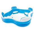 INTEX 56475NP Swimcenter Family Lounge Pool Planschbecken (229x229x66cm) - Blau/Weiß