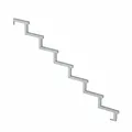 Treppenwange 7 Stufen Stahl feuerverzinkt 119 cm Höhe 28 cm Trittiefe