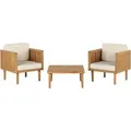 Beliani Bistro Set BARATTI Hellbeige 65x65x76