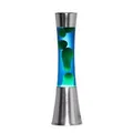EASYLIGHT Lavalampe Chrom Blau Grün 39,5 cm Hoch mit Leuchtmittel Sandro