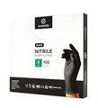 NIMEDA Einweghandschuhe für Lebensmittelbereiche, Medizin, Kosmetik und Haushalt Schwarz 100 Stück Nitrilhandschuhe Einmalhandschuhe Latexfrei Puderfrei (S)