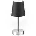 Monzana® Nachttischlampe 32cm Stoffschirm E14 Grau Taupe Anthrazit Weiß Wohnzimmer Schlafzimmer Lampe Leuchte Tischlampe Nachttischleuchte Tischleuchte