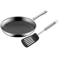 WMF Edelstahlpfanne Bratpfanne 28cm Wender Profi Resist Induktion beschichtet (Bratpfanne, Edelstahl, 28 x 6 cm) (17.5628.9990)