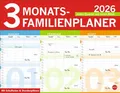 3-Monats-Familienplaner 2026 | Kalender | Deutsch | Bürokalender Heye | 6 S.