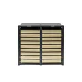 Westmann Mülltonnenbox, 480 l, Anthrazit - grau