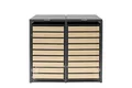 Westmann Metall Mülltonnenbox, Mülltonnenverkleidung für 2 Mülltonnen, 240 l, anthrazit, 132 x 80 x 116 cm (B x T x H)