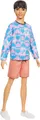 Mattel DWK44; HRH24 - Barbie Ken Fashionista Puppe - Blue and Pink Sweater