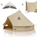 your GEAR Zelt Desert 10 Pro UV50+ Baumwolle - Tipi mit Schlafkabine und Vordach
