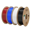 eSUN PLA Filament 1.75mm, Basic 3D 4KG, Feuerrot+Blau+Kaltes Weiß+Schwarz 