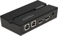 Delock - USB-Umschalter für die gemeinsame Nutzung von Peripheriegeräten - 2 x USB 2.0 - wandmontierbar, oberflächenmontierbar