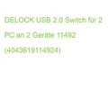 DELOCK USB 2.0 Switch für 2 PC an 2 Geräte 11492 (4043619114924)