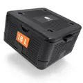 Thermobox klein faltbar schwarz zum Warmhalten und Kühlen - 18 L - Essen Warmhaltebox klappbar 38 x 38 cm - Styropor Klappbox Kühlbox Isolierbox für Speisen Getränke mit isolierendem Deckel