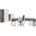 Büro Office Edition Set 4 Weiß/Sonoma Eiche
