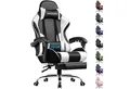 GTPLAYER Gaming-Stuhl Bürostuhl mit Massagefunktion, Fußstütze, Kopfstütze (Packung), Ergonomischer Gamer Stuhl Maximale Belastung 150 kg, 360° drehbar