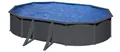 Gre Pool KIT500GY - Aufstellpool aus Stahl, oval, mit Anthrazitfarbe. Abnehmbare Gartenpool. 500 x 300 x 120 cm