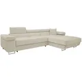 Mirjan24 Ecksofa, Beige, Textil, 5-Sitzer, rechts montierbar, L-Form,Rechteckig, 280x170 cm, Wohnzimmer, Sofas & Couches, Wohnlandschaften, Ecksofas