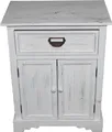 Casa Padrino Shabby Chic Landhaus Stil Kommode mit Schubladen Antik Weiß B 50 cm, H 64 cm - Antik Kommode