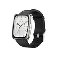 Amazfit Active 2 Smartwatch 1,75" AMOLED-Display, Offline-Karten mit GPS, 10 Tage Akku, 160+ Sportmodi, Wasserfest, Herzfrequenz & Schlaftracker für Android & iPhone, Schwarzes Lederarmband