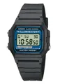 Unisex Uhr CASIO F-105W-1AWYEF VINTAGE Silikon Schwarz Klassiker