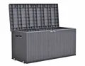 Dynamic24 Auflagenbox mit Tragegriff und Rollen Gartenbox Gartentruhe Auflagen Kissen Garten Box Truhe Terrasse Balkon Aufbewahrung rollbar (349 L)