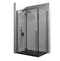 doporro Eckdusche Duschkabine Ravenna64 Eckdusche schwarz ESG-Sicherheitsglas, BxT: 100x80 cm, Einscheibensicherheitsglas, ebenerdiger Einbau möglich