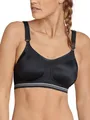 Schiesser Damen Sport BH High Impact Bra Active 70-95 Cup A-C 75-95 Cup D-E Schwarz Weiss, Größe:70B, Farbe:Schwarz (000)