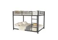 SOFTWEARY Etagenbett mit 2 Schlafgelegenheiten, Lattenrost und Leiter (140x200 cm), Kinderbett mit Rausfallschutz, Metallbett