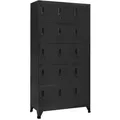 vidaXL Schließfachschrank Anthrazit 90x40x180 cm Stahl