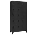 vidaXL Fächerschrank Schließfachschrank Anthrazit 90x40x180 cm Stahl (1-St)