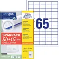 AVERY Zweckform Universal-Etiketten 38 x 21,2 mm 50 + 15 Blatt weiß