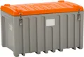 Transport- und Pritschenbox CEMO CEMbox 400, Polyethylen, 400 l, L 1200 x B 790 x H 750 mm, stapelbar, grau/orange 460405