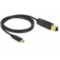 Delock USB-C Kabel USB-C Stecker, USB-B Stecker 1.00 m Schwarz 83675