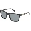Emporio Armani EA4047 Herren-Sonnenbrille Vollrand Quadratisch Kunststoff-Gestell, schwarz
