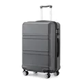KONO Kleiner Koffer Handgepäck Hartschalenkoffer für Easyjet Handgepäck 45x36x20 cm, Leicht Reisekoffer mit 4 Rollen und Zahlenschloss (Grau)