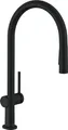 Hansgrohe Talis M54 Armatur Wasserhahn Einhebel-Küchenmischer 210, Ausziehbrause, 2jet Mattschwarz - inkl.