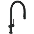 Spültischmischer Hansgrohe 210 Talis M54 herausziehbare Geschirrbrause, Ausladung 223 mm, schwarz matt - 72800670