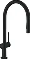 Hansgrohe Standarmatur für die Küche 72800670, schwarz, 2 Strahlarten