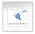Bilderhalter Rahmenlos, N 40 x 40 Clip-Rahmen, Bildträger mit Normalglas