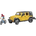 bruder 02543 JeepWrangler RubiconUnlimited, Mountainbike und Radfahrer