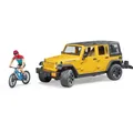 Bruder 02543 - Jeep Wrangler Rubicon Unlimited mit 1 Mountainbike und Radfahrer