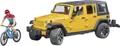 Bruder 2543 Jeep Wrangler Rubicon Unlimited mit 1 Mountainbike und Radfahrer
