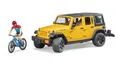 BRUDER®  02543  Jeep Wrangler Rubicon Unlimited mit Mountainbike und , NEU & OVP
