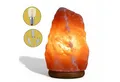 Landster Salzkristall-Tischlampe Salzlampe Salzkristall Lampe Tischlampe SalzsteinLampe, LED wechselbar, Warmweiß