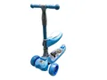 Kinderroller mit Sitz Scooter LED 3 Räder blau B-WARE