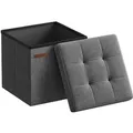 Songmics Sitzhocker Minota mit Stauraum 30 x 30 cm Grau