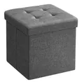 Sitzhocker faltbarer Hocker  mit Stauraum Sitzwürfel Fußhocker LSF028G01