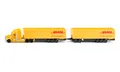 Siku 1806 US-Truck Road Train "DHL" mit Anhänger gelb Maßstab 1:87 Modellauto