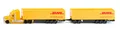 SIKU, 6x4-LKW mit 3-Achs-Anhänger und 2+3-Achs-Anhänger DHL, 1/87, SIK1806/00002