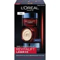L'Oréal Paris Gesichtspflege Set, Revitalift Laser X3, Anti-Aging Tagespflege und Nachtpflege mit 3-fach Wirkung, Mit Hyaluronsäure, 2 x 50 ml